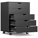 OLIXIS 5-Drawer Rolling File Cabinet, Printer Stand with Office Storage