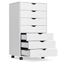 OLIXIS 7-Drawer Rolling File Cabinet, Printer Stand with Office Storage