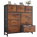 OLIXIS 9 Drawer Fabric Dresser for Bedroom, Chest of Drawers Organizer