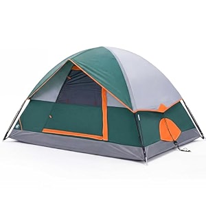 olixis camping tent 4 person waterproof windproof dome tent with multi-directional ventilation quick 5 min setup for family outdoor backpacking hiking green