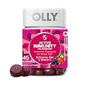 Olly Gummy Active Immunity+Elderberry, 45 Gummies (1 Pack), Berry Flavor