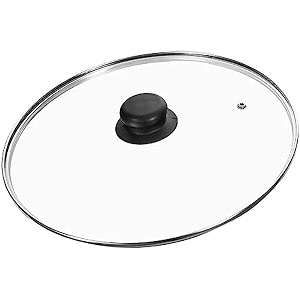 olrada glass lid with stainless steel rim pan lid transparent long lasting glass lid 28cm