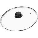 Olrada Glass Lid with Stainless Steel Rim, Pan Lid, Transparent Long Lasting Glass Lid, (28CM)