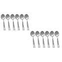 Olrada Stainless Steel Spoons Set of Dinner Spoon Food Grade Silverware for Home &amp; Kitchen (Dotted Spoon 12 Pcs)