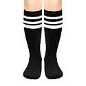 Olreco 1 Pack Toddler Kids Youth Soccer Socks Girls Boys Baseball Socks Youth Knee High Softball Football Accessories Cotton