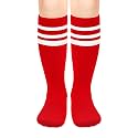 Olreco 1 Pack Toddler Kids Youth Soccer Socks Girls Boys Baseball Socks Youth Knee High Softball Football Accessories Cotton