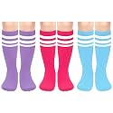 Olreco 3 Pack Toddler Soccer Socks Kids Baseball Socks Boys Girls Softball Sock Youth Football Sock Athletic Accessories