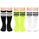 Olreco 3 Pack Toddler Soccer Socks Kids Baseball Socks Boys Girls Softball Sock Youth Football Sock Athletic Accessories