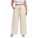 OLRIK Plus Size Pants for Women High Waisted Wide Leg Casual Palazzo Pants
