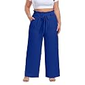 OLRIK Plus Size Pants for Women High Waisted Wide Leg Casual Palazzo Pants