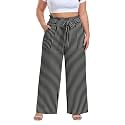 OLRIK Plus Size Pants for Women High Waisted Wide Leg Casual Palazzo Pants