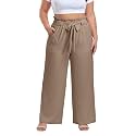 OLRIK Plus Size Pants for Women High Waisted Wide Leg Casual Palazzo Pants