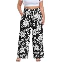 OLRIK Plus Size Pants for Women High Waisted Wide Leg Casual Palazzo Pants