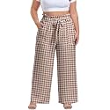 OLRIK Plus Size Pants for Women High Waisted Wide Leg Casual Palazzo Pants