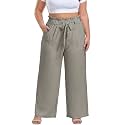 OLRIK Plus Size Pants for Women High Waisted Wide Leg Casual Palazzo Pants