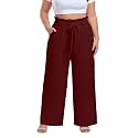 OLRIK Plus Size Pants for Women High Waisted Wide Leg Casual Palazzo Pants