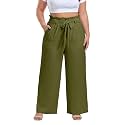 OLRIK Plus Size Pants for Women High Waisted Wide Leg Casual Palazzo Pants