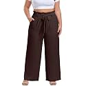 OLRIK Plus Size Pants for Women High Waisted Wide Leg Casual Palazzo Pants