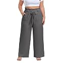 OLRIK Plus Size Pants for Women High Waisted Wide Leg Casual Palazzo Pants