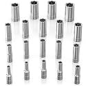 Olsa Tools 3/8-Inch Drive SAE Deep Socket Set - 19pc
