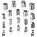 Olsa Tools 3/8-Inch Drive SAE Deep Socket Set - 19pc