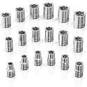 Olsa Tools 1/2-Inch Drive SAE Deep Socket Set - 18pc