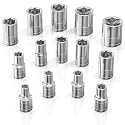 Olsa Tools 1/4-Inch Drive SAE Deep Socket Set - 14pc