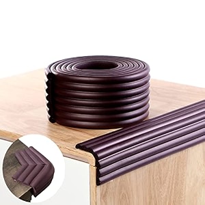 1 meter clear self-adhesive countertop amp table edge protector  transparent oval-shaped spillimpact guard strip for desks kitchen counters workbenches amp furniture 15x15mm pack of 1