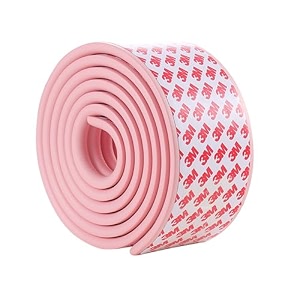 1 pcs corner protector for baby  extra thick cushion strip for baby safety  edge protector for sharp edges table desk wall corners amp furniture  2 meter long pink