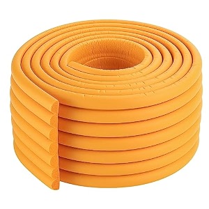 1 pcs corner protector for baby  extra thick cushion strip for baby safety  edge protector for sharp edges table desk wall corners amp furniture  2 meter long orange