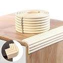 1 Meter Clear Self-Adhesive Countertop &amp; Table Edge Protector – Transparent Oval-Shaped Spill/Impact Guard Strip for Desks, Kitchen Counters, Workbenches &amp; Furniture, 15x15mm, Pack of 1