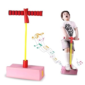 pogo stick for adults amp kids  pogo jumper for kids with balanced design  foam pogo jumper workout equipment for indoor and outdoor use  hopper stick for boys and girls  pink