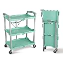 Olympia Tools 89-349 Pack-N-Roll Folding Collapsible Service Cart, 150LB Capacity, Teal