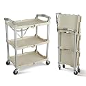 Olympia Tools 89-351 Pack-N-Roll Folding Collapsible Service Cart, 150LB Capacity, White