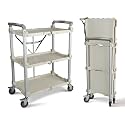 Olympia Tools 89-355 Pack N Roll Collapsible Service Cart, XL, 300LB Capacity, White