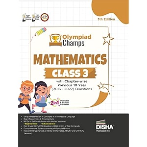 olympiad champs mathematics class 3 with chapter-wise previous 10 year 2013 - 2022 questions 5th edition  complete prep guide with theory pyqs past amp practice exercise  paperback disha experts