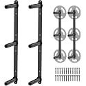 Olympic Weight Plate Rack – Heavy-Duty Metal Weight Storage Stand for Olympic Weight Plates – Space-Efficient Home Gym Organizer (Black, Weight Plate Storage Rack)