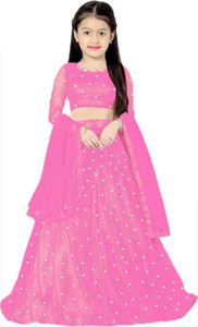 om sai fashion indi girls lehenga choli ethnic wear embellished lehenga choli and dupatta set pink pack of 1
