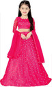 Om Sai Fashion Indi Girls Lehenga Choli Ethnic Wear Embellished Lehenga, Choli and Dupatta Set (Multicolor, Pack of 1)