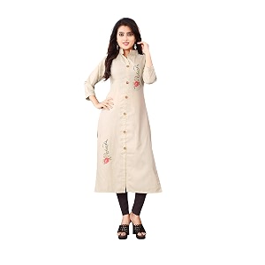 OM SAI LATEST CREATION Slub-Rayon Three-Fourth Sleeve