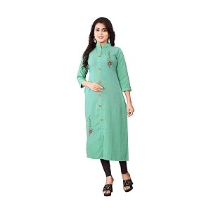 OM SAI LATEST CREATION Slub-Rayon Three-Fourth Sleeve