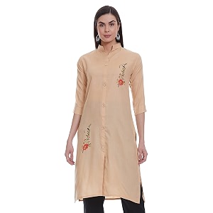 OM SAI LATEST CREATION Slub-Rayon Three-Fourth Sleeve