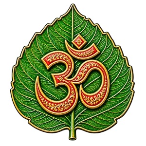 om symbol leaf shape acrylic wall decor 4 inch self adhesive spiritual art