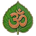 Om Symbol Leaf Shape Acrylic Wall Decor 4 Inch Self Adhesive Spiritual Art