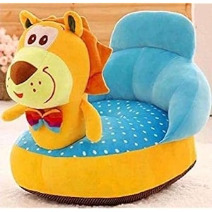 plush cartoon shape cushion baby sofa seat or rocking chair for 0-2 years kid - pack of 1 - 1 multicolor 1 seater