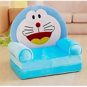 plush cartoon shape cushion baby sofa seat or rocking chair for 0-2 years kid - pack of 1 blue