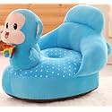 Plush Cartoon Shape Cushion Baby Sofa Seat Or Rocking Chair For 0-2 Years Kid - Pack Of 1 - 1, Blue, 1 Seater