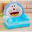 Plush Cartoon Shape Cushion Baby Sofa Seat or Rocking Chair for 0-2 Years Kid - Pack of 1 (Blue)