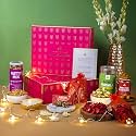 Omay Foods 11 Pcs Festive Luxe Diwali Gift Box I Corporate Diwali Gift Hamper | Candles, Diya I Dry Fruit Gift Pack I Premium Deepawali Gift Box I Festive Hamper