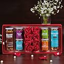 Omay Foods 12_Pcs Regal Treats Corporate Gift Hamper|Healthy Roasted Snacks,Herbal Tea,Dry Fruits|Employee Gift Ideas|Corporate Gifts For Clients|Premium Gourmet Gift Box I Healthy Gift Hamper
